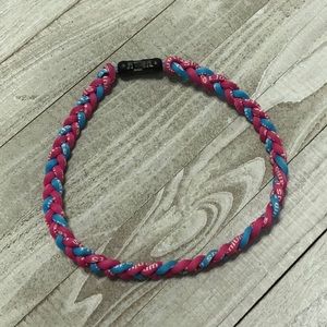 Titanium Sport Necklace blue and pink